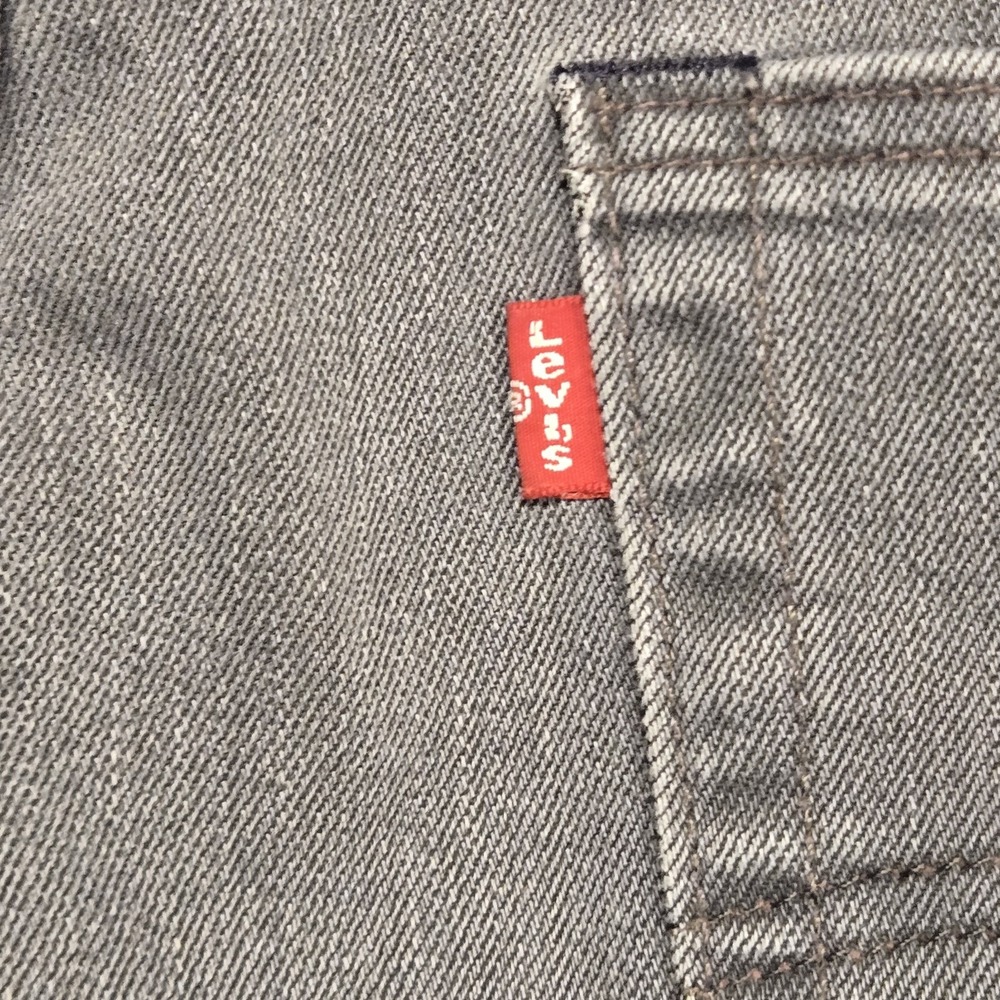 Levis 513 Jeans Mens 36x30 Black Dark Wash Slim Straight Stretch Denim Pants - Picture 12 of 16